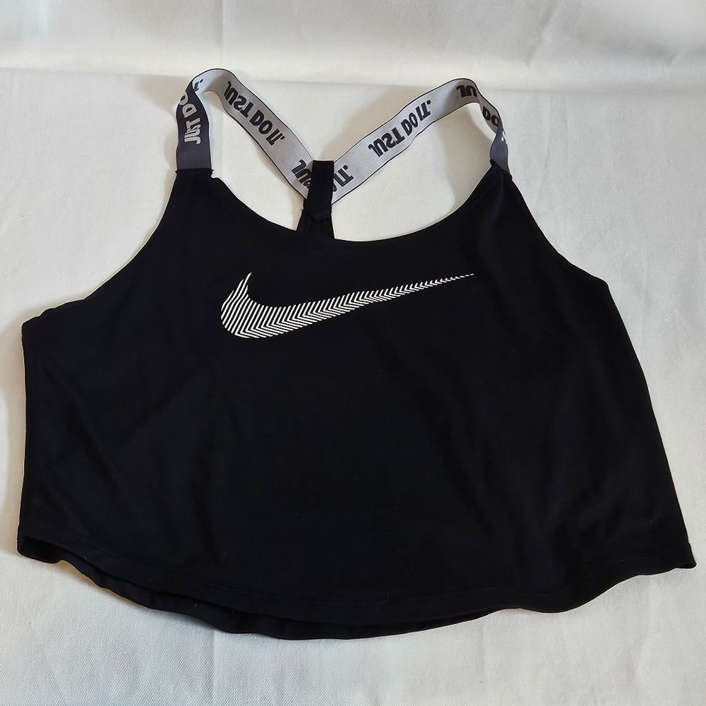 Nike Dri-Fit Womens Dry Tank Elastika - Black/White - Size S